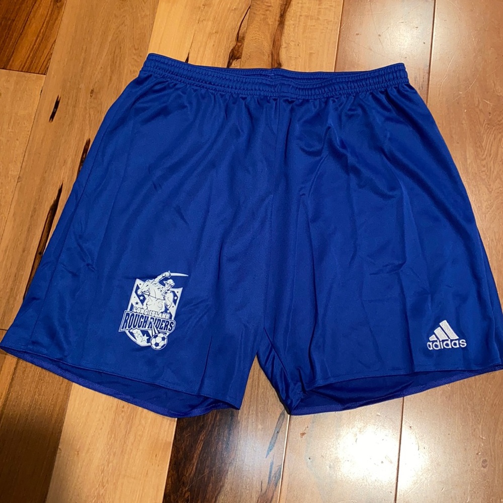 LIKE NEW ~ ADIDAS CLIMALITE SHORTS ~ VINTAGE LI ROUGH RIDERS SOCCER ~ YOUTH L